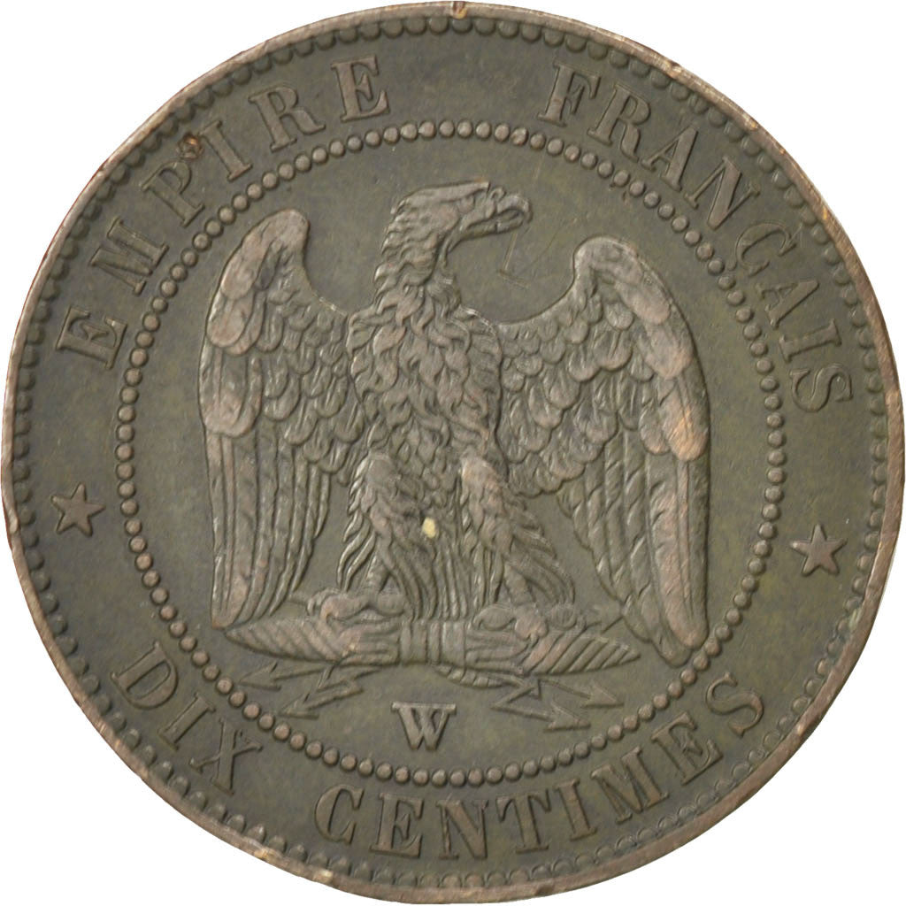 Moneta, Francja, Napoleon III, Napoléon III, 10 Centimes, 1856, Lille