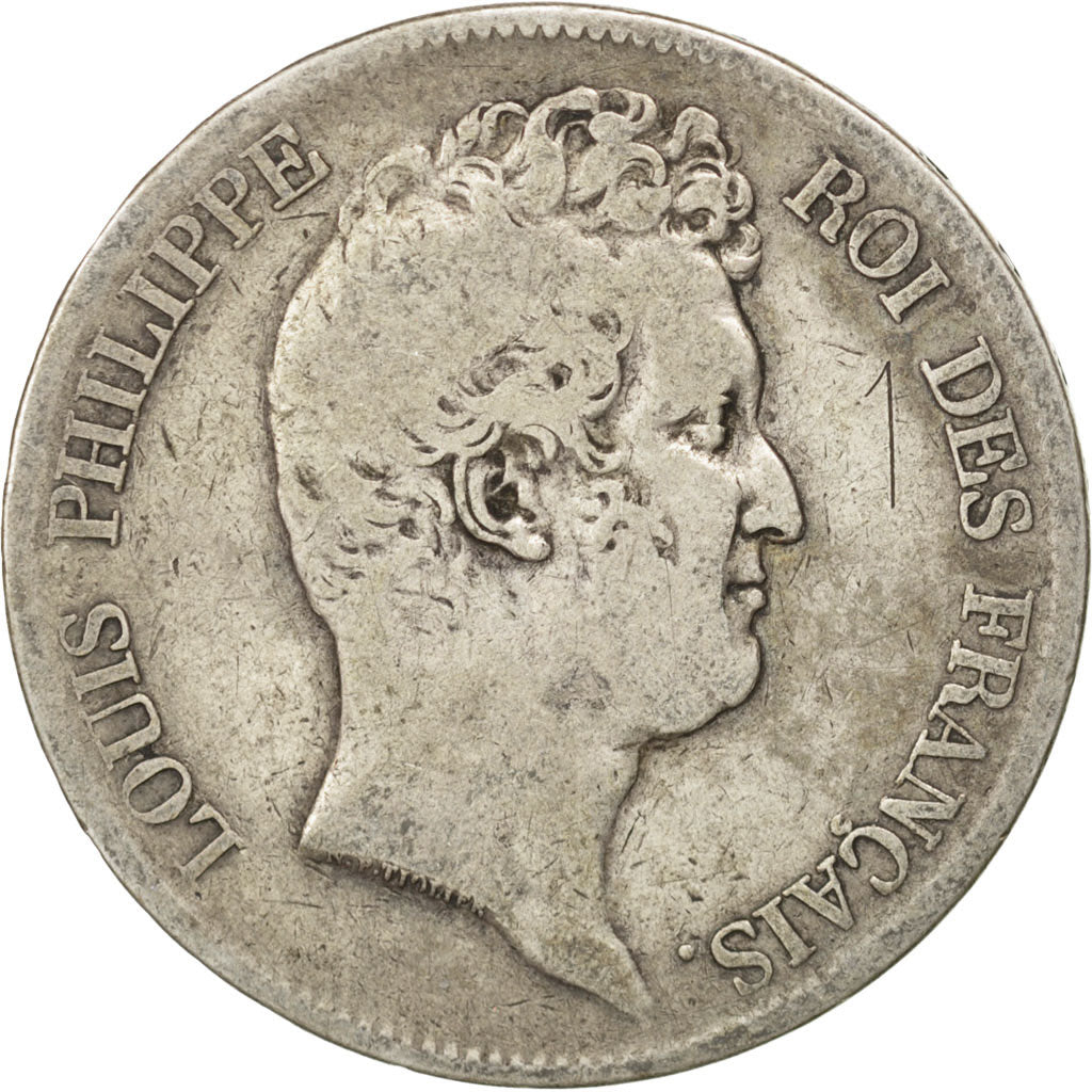 Moneta, Francja, Louis-Philippe, 5 Francs, 1831, Lille, VF(20-25), Srebro