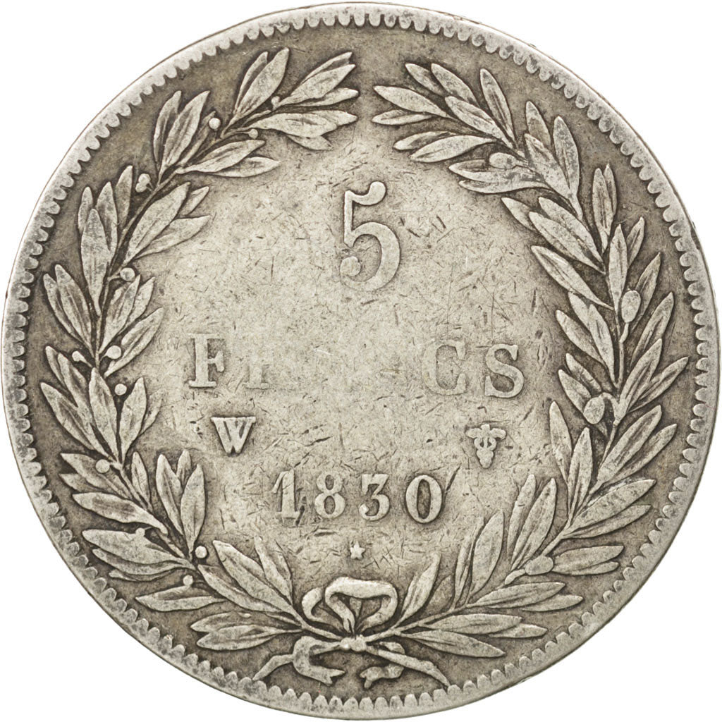 Moneta, Francja, Louis-Philippe, 5 Francs, 1831, Lille, VF(20-25), Srebro