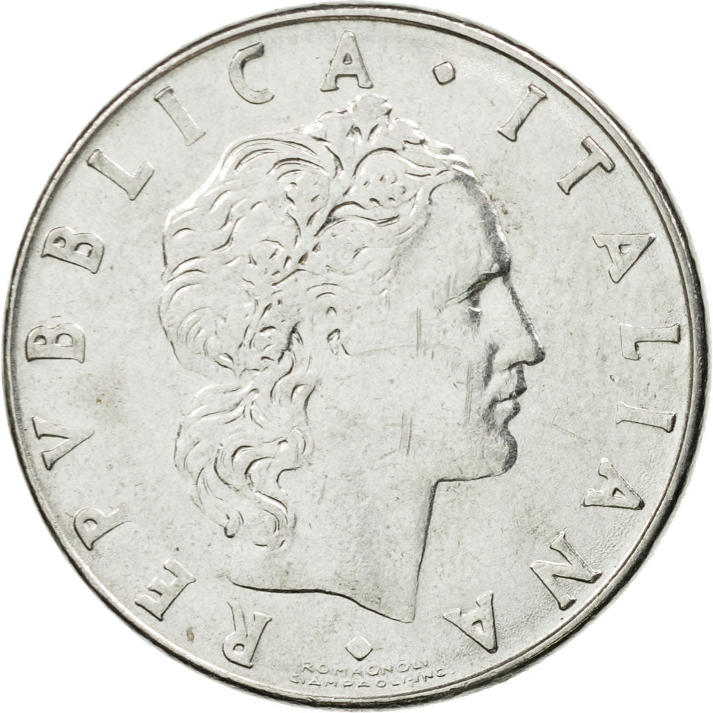 Coin, Italy, 50 Lire, 1978, Rome, EF(40-45), Stainless Steel, KM:95.1