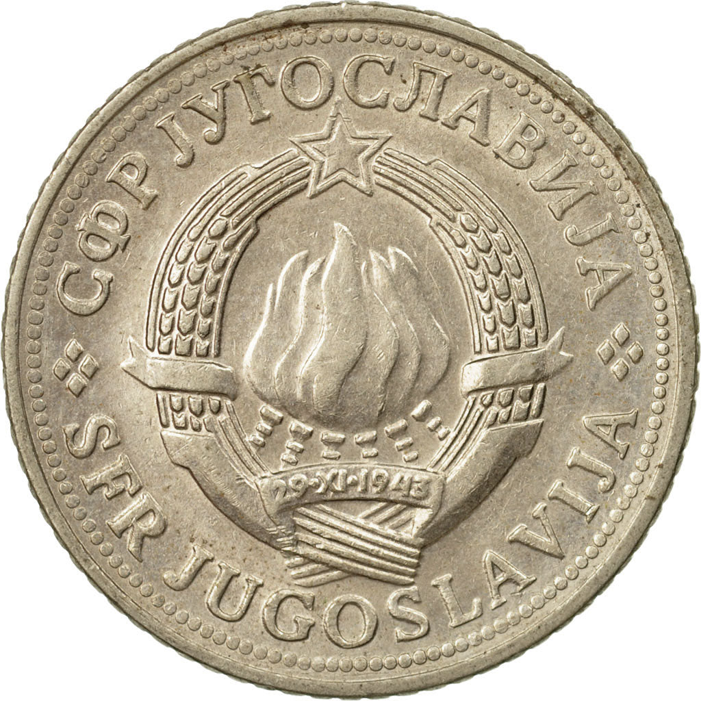 Coin, Yugoslavia, 2 Dinara, 1981, EF(40-45), Copper-Nickel-Zinc, KM:57