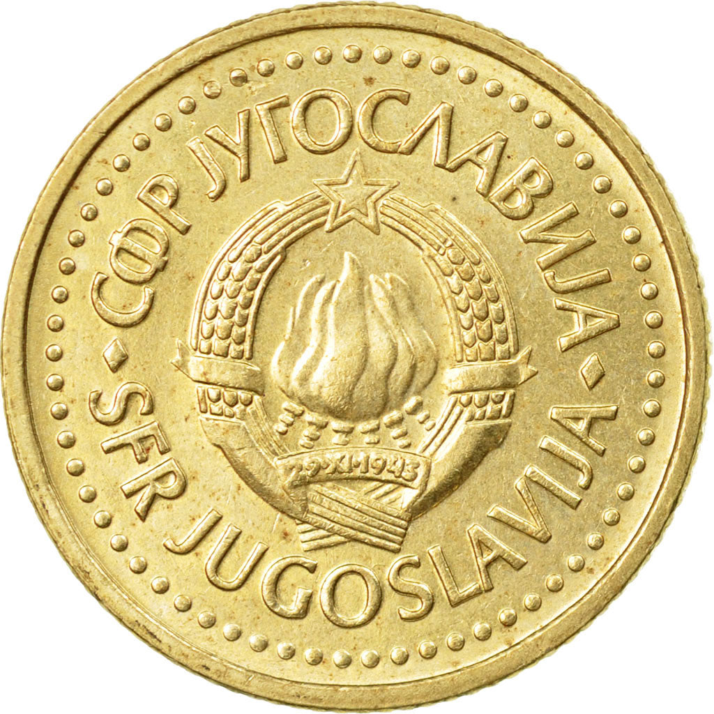 Coin, Yugoslavia, Dinar, 1983, EF(40-45), Nickel-brass, KM:86