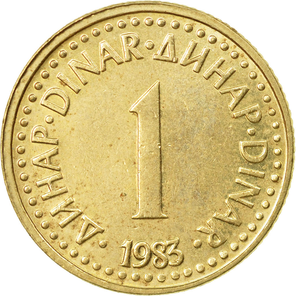 Coin, Yugoslavia, Dinar, 1983, EF(40-45), Nickel-brass, KM:86