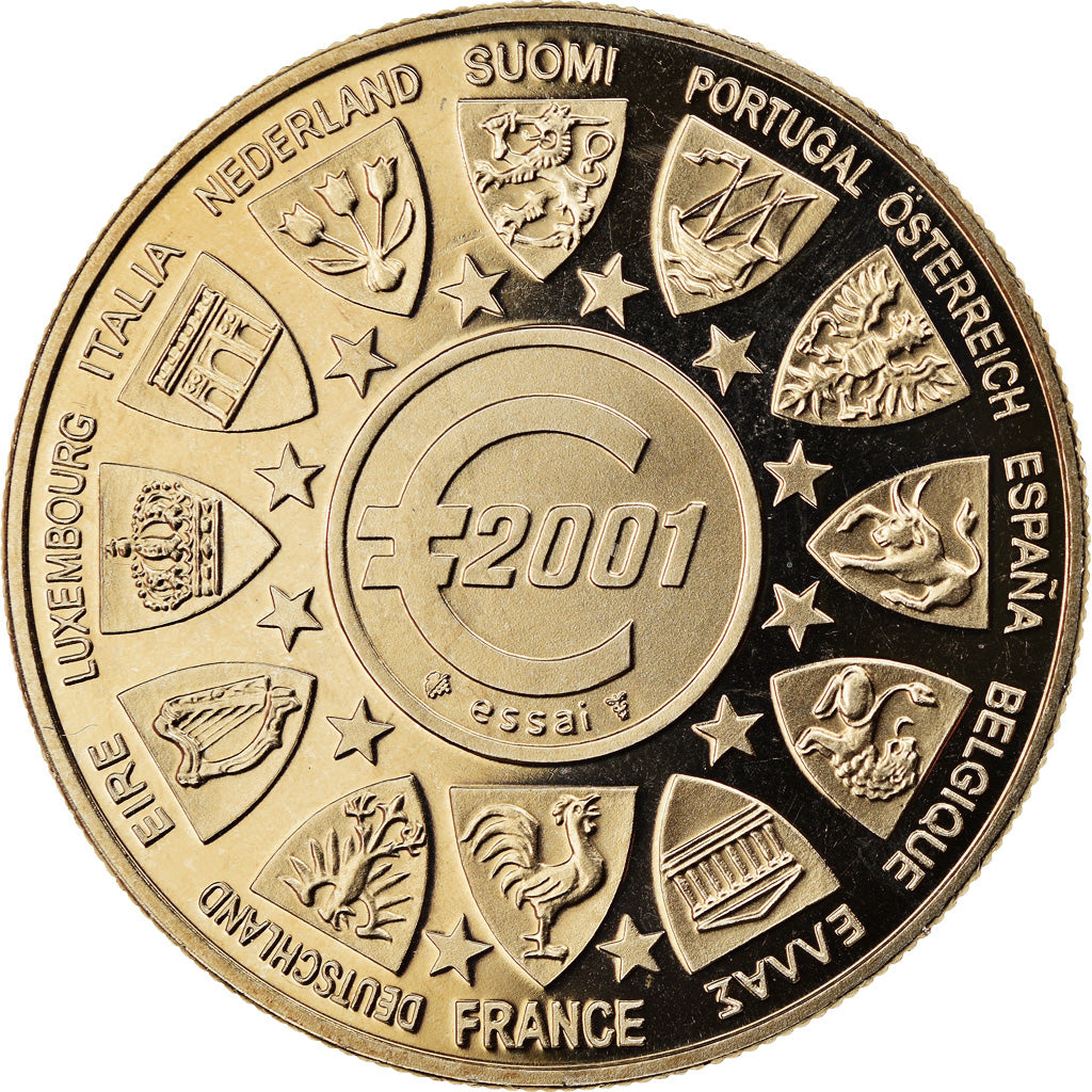 France, Medal, L'Europe, La Semeuse, Politics, Society, War, 2001, MS(65-70)