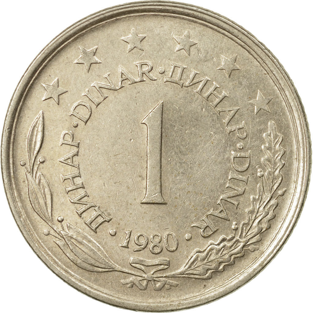 Moneta, Iugoslavia, Dinar, 1980, BB, Rame-nichel-zinco, KM:59