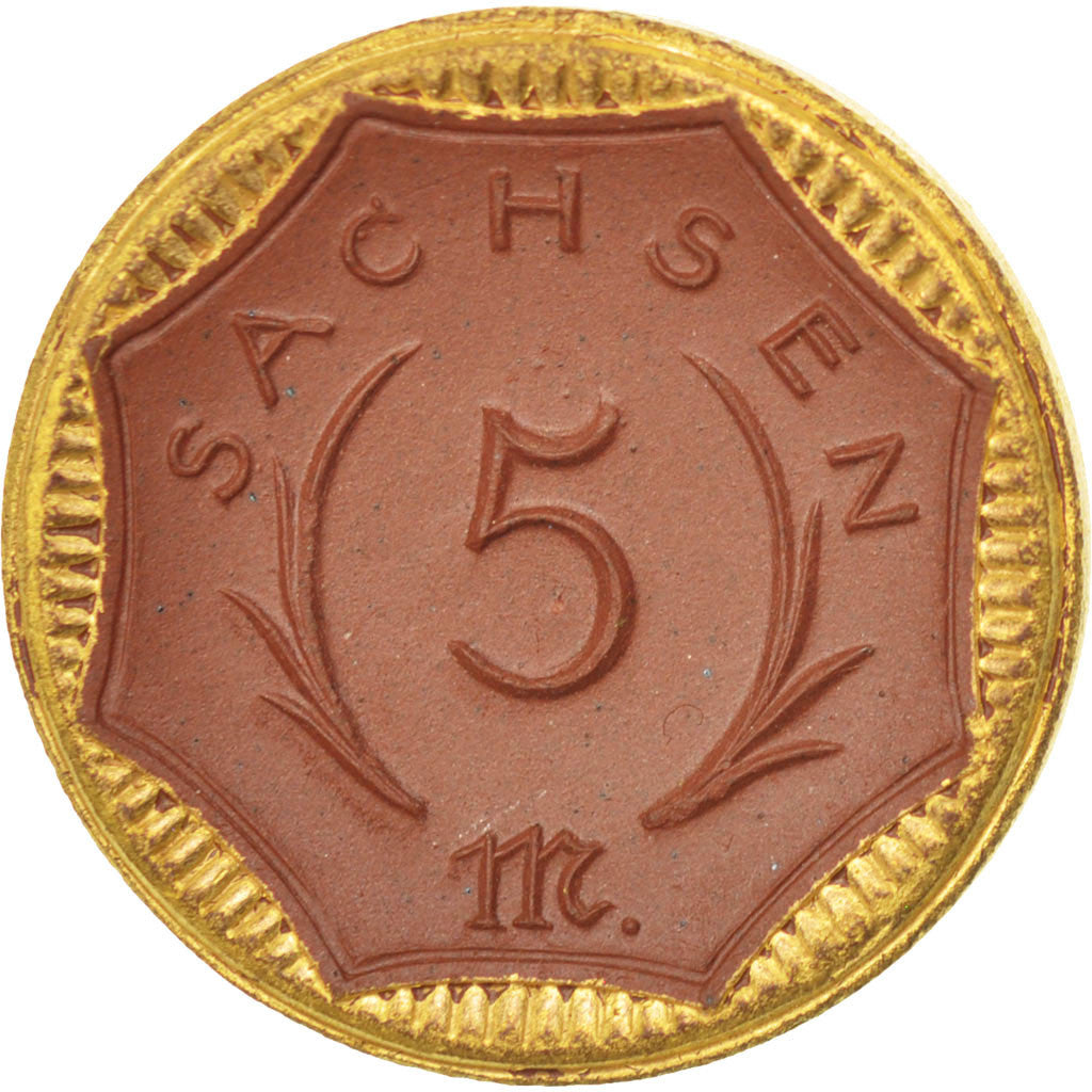 Coin, Germany, 5 Mark, 1921, MS(63), Porcelain