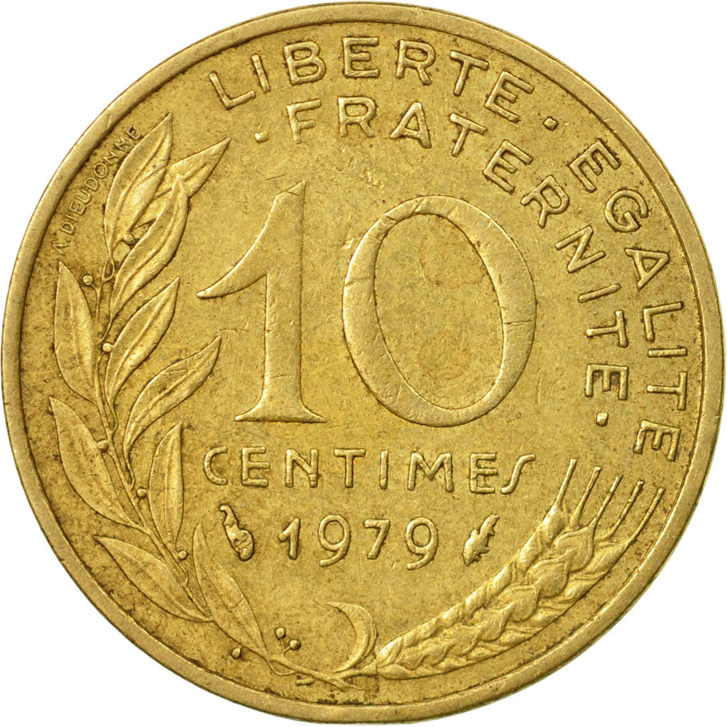 Coin, France, Marianne, 10 Centimes, 1979, Paris, EF(40-45), Aluminum-Bronze