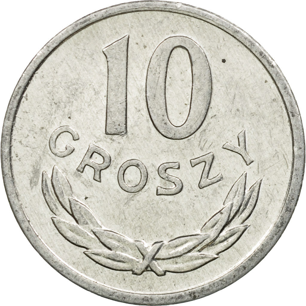 Coin, Poland, 10 Groszy, 1979, Warsaw, EF(40-45), Aluminum, KM:AA47