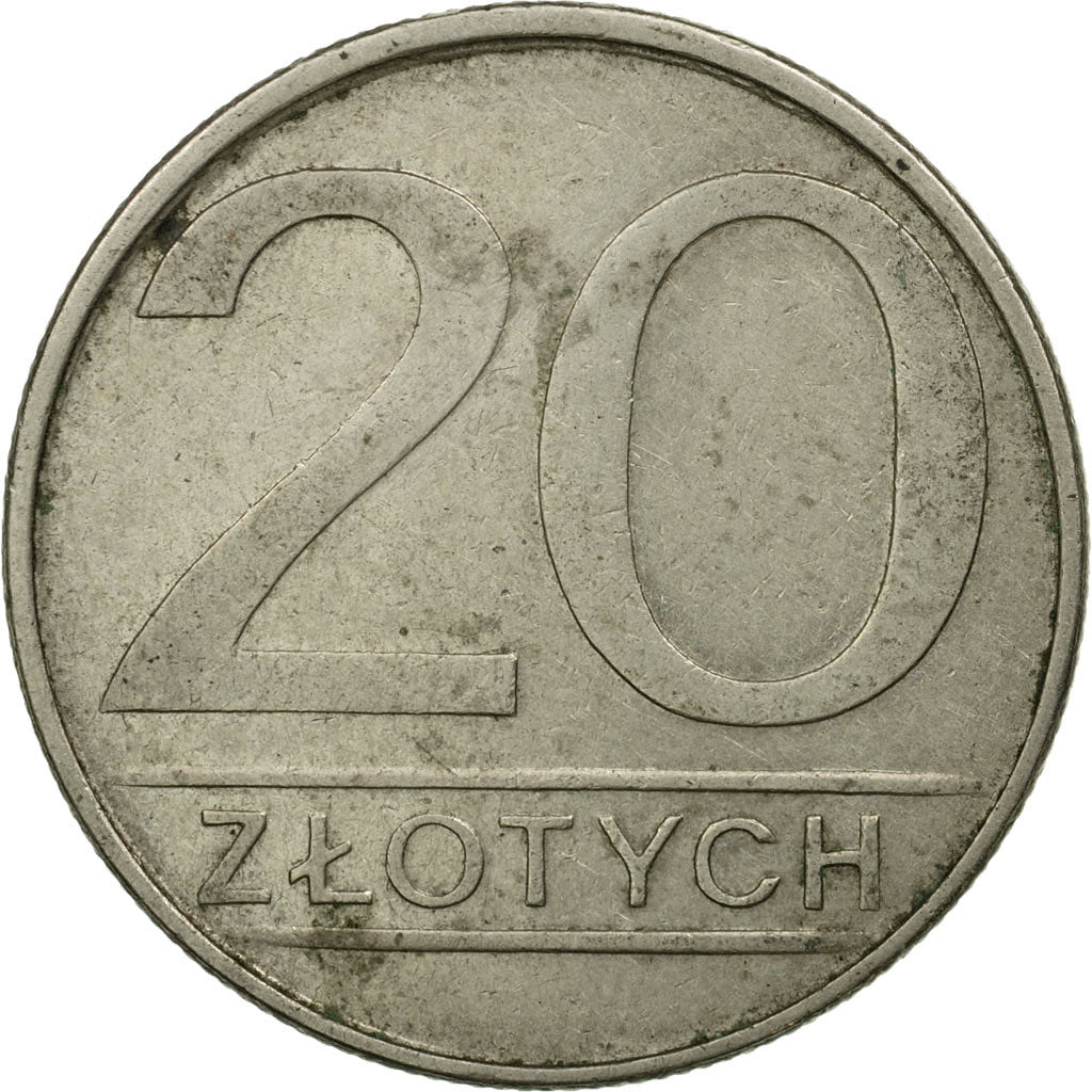 Coin, Poland, 20 Zlotych, 1986, Warsaw, EF(40-45), Copper-nickel, KM:153.1