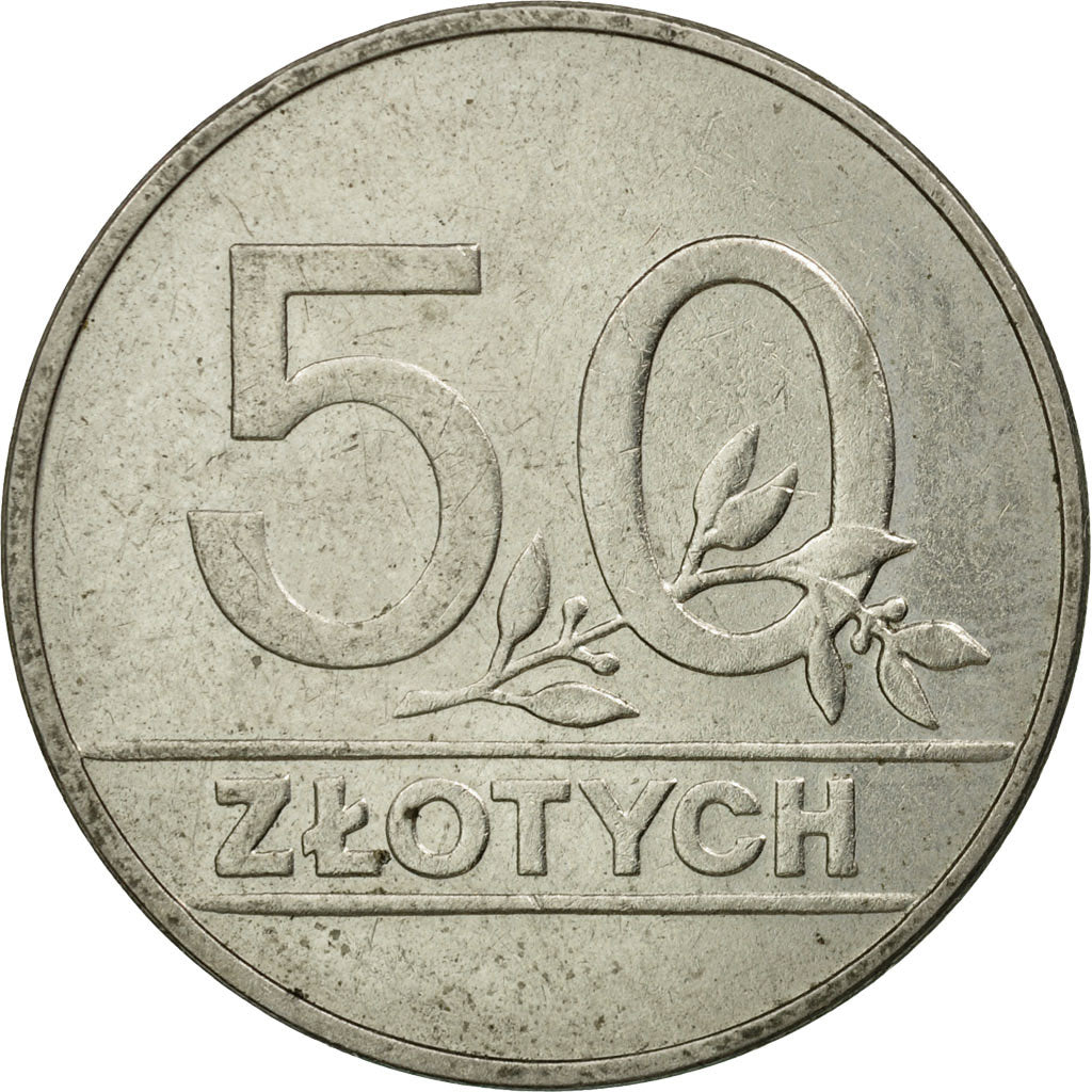 Moneta, Polonia, 50 Zlotych, 1990, Warsaw, BB, Rame-nichel, KM:216