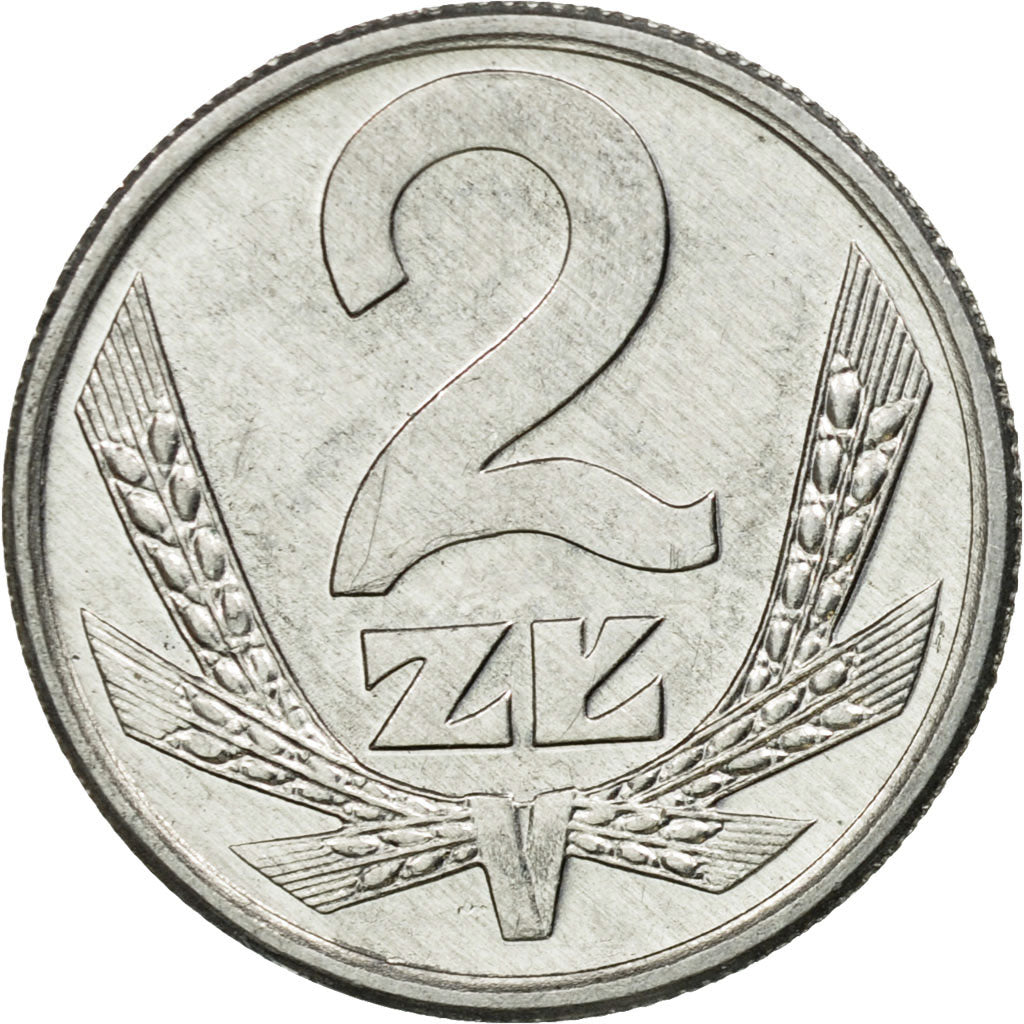 Coin, Poland, 2 Zlote, 1990, Warsaw, AU(55-58), Aluminum, KM:80.3