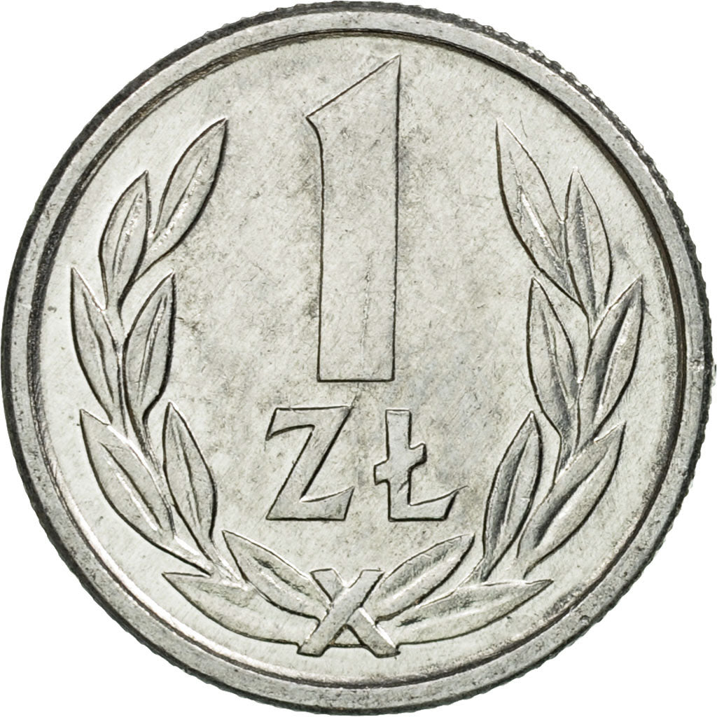 Coin, Poland, Zloty, 1989, Warsaw, AU(55-58), Aluminum, KM:49.3