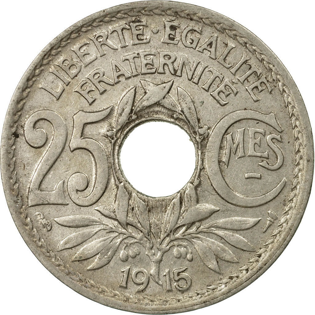 Coin, France, Lindauer, 25 Centimes, 1915, EF(40-45), Nickel, KM:867