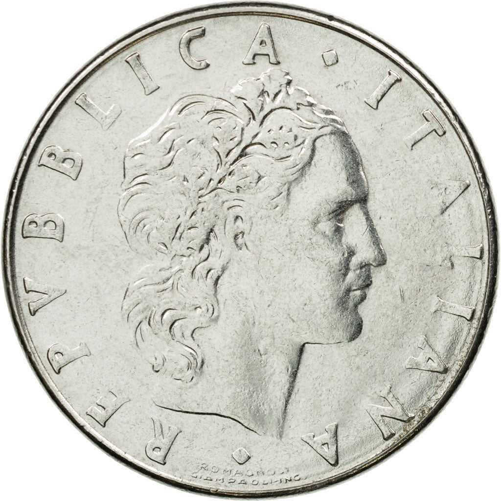 Coin, Italy, 50 Lire, 1979, Rome, EF(40-45), Stainless Steel, KM:95.1