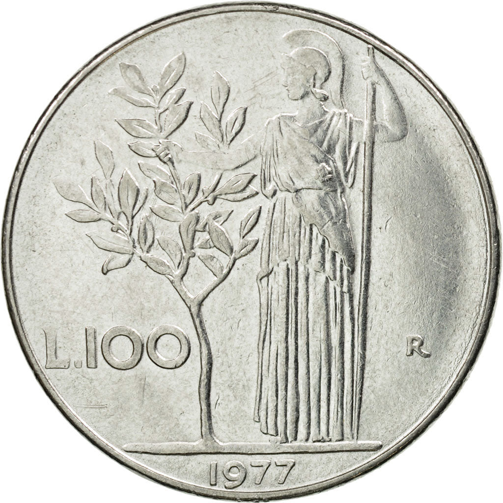 Monnaie, Italie, 100 Lire, 1977, Rome, TTB, Stainless Steel, KM:96.1