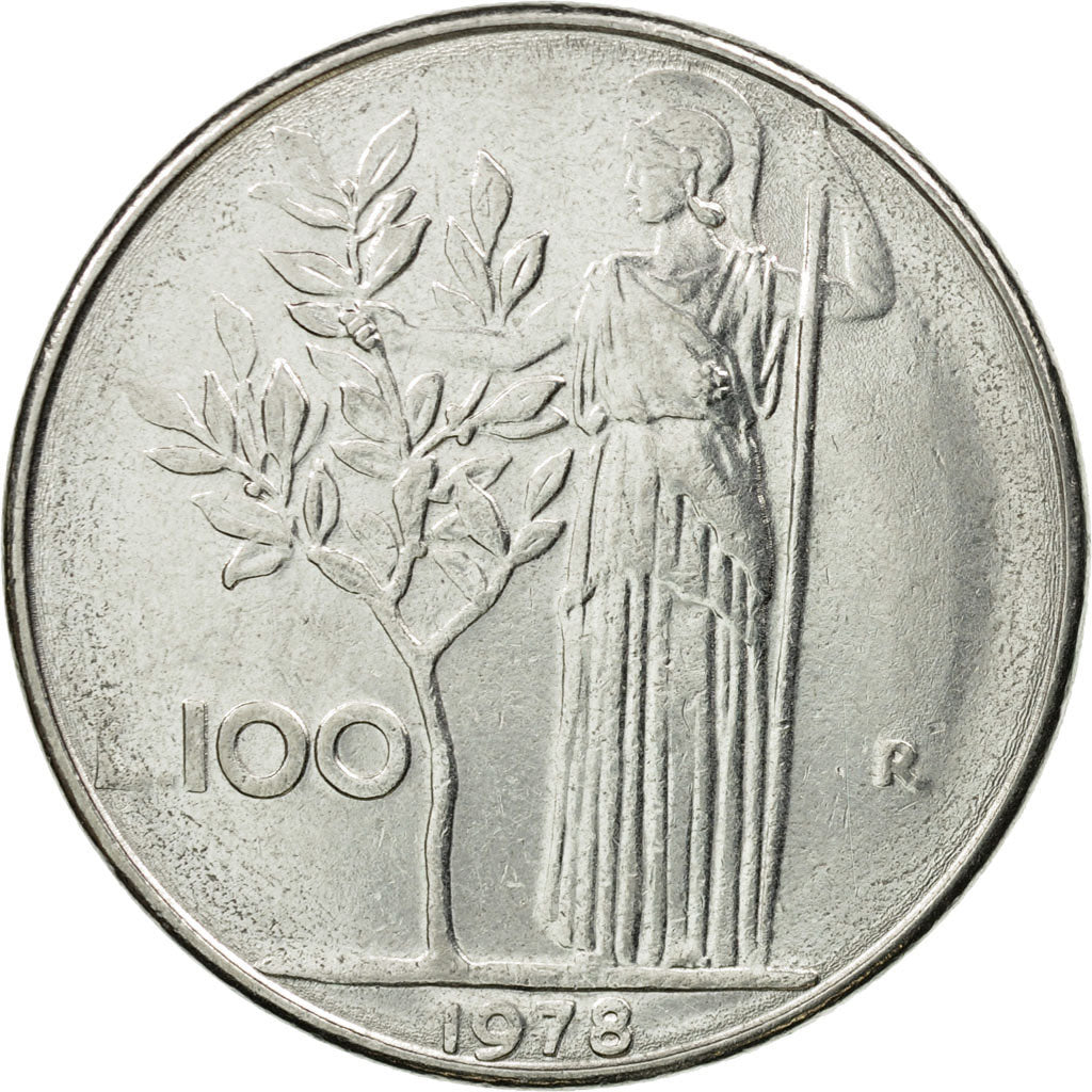Coin, Italy, 100 Lire, 1978, Rome, EF(40-45), Stainless Steel, KM:96.1