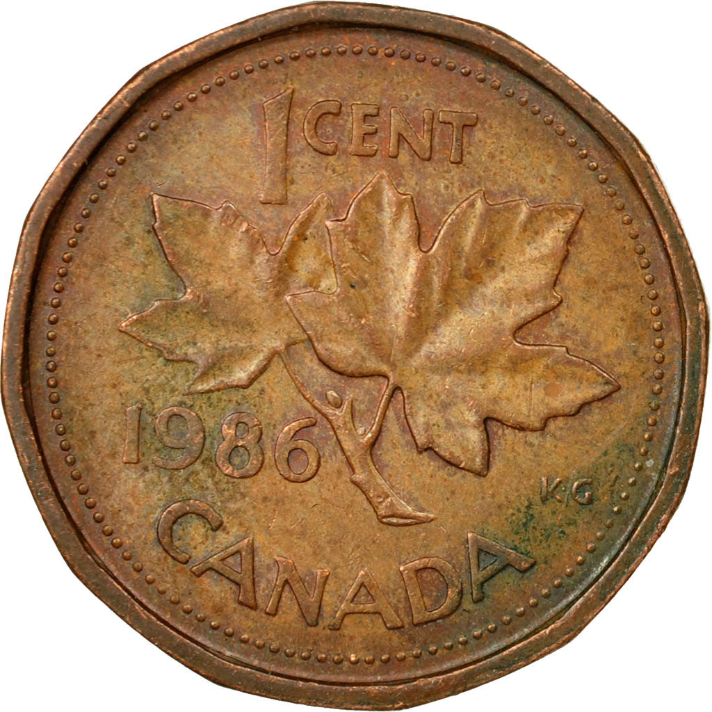 Coin, Canada, Elizabeth II, Cent, 1986, Royal Canadian Mint, Ottawa, EF(40-45)