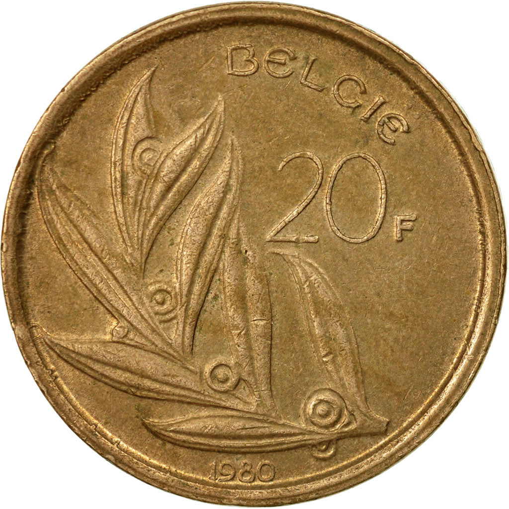Münze, Belgien, 20 Francs, 20 Frank, 1980, SS, Nickel-Bronze, KM:159