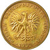 Moneda, Polonia, 10 Zlotych, 1990, Warsaw, MBC, Latón, KM:152.2