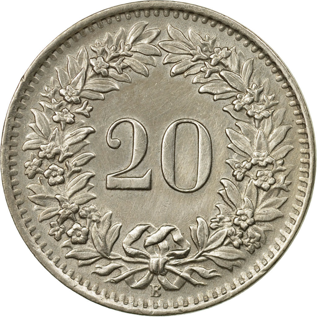 Coin, Switzerland, 20 Rappen, 1963, Bern, EF(40-45), Copper-nickel, KM:29a