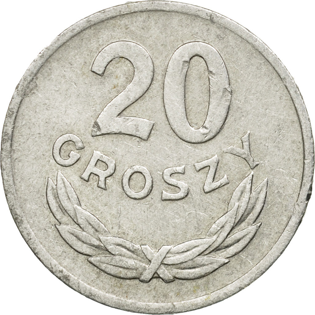 Coin, Poland, 20 Groszy, 1949, Warsaw, EF(40-45), Aluminum, KM:43a