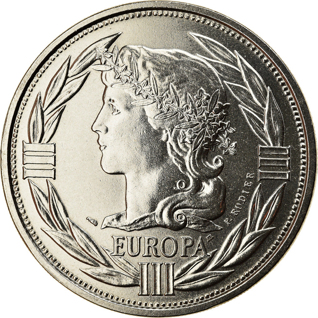 Francia, medaglia, Ecu Europa, Marianne, Politics, Society, War, 1993, Rodier