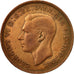 Münze, Großbritannien, George VI, Penny, 1944, S+, Bronze, KM:845