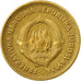 Moneda, Yugoslavia, 10 Dinara, 1955, MBC, Aluminio - bronce, KM:33