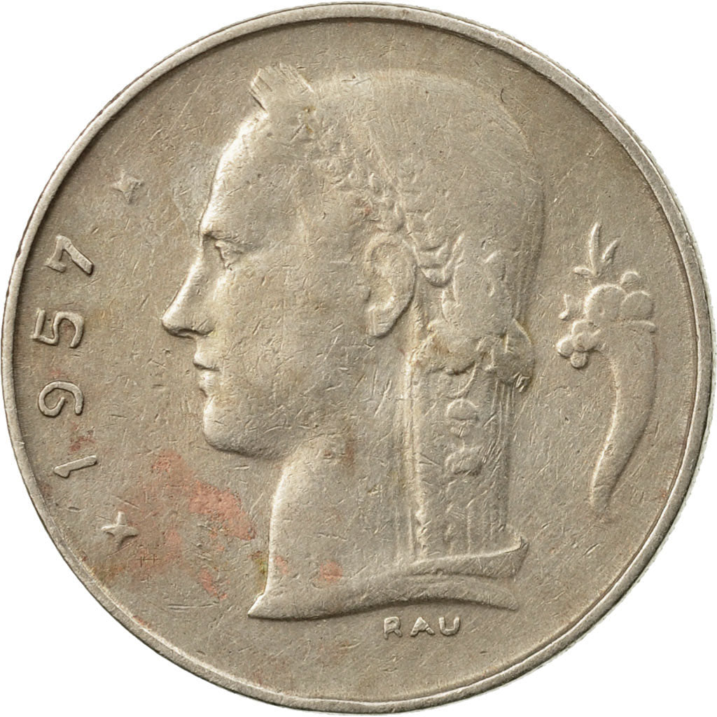 Coin, Belgium, Franc, 1957, VF(30-35), Copper-nickel, KM:143.1