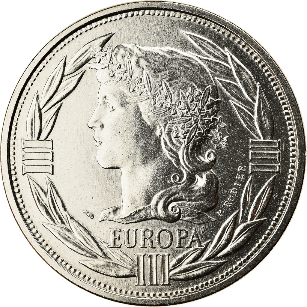 Francia, medalla, Ecu Europa, Marianne, Politics, Society, War, 1989, Rodier