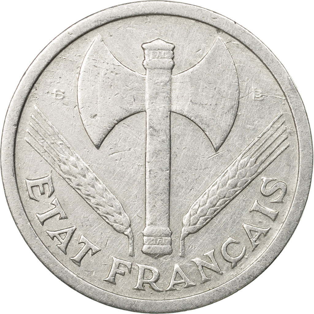 Münze, Frankreich, Bazor, 2 Francs, 1944, Beaumont - Le Roger, SS, Aluminium