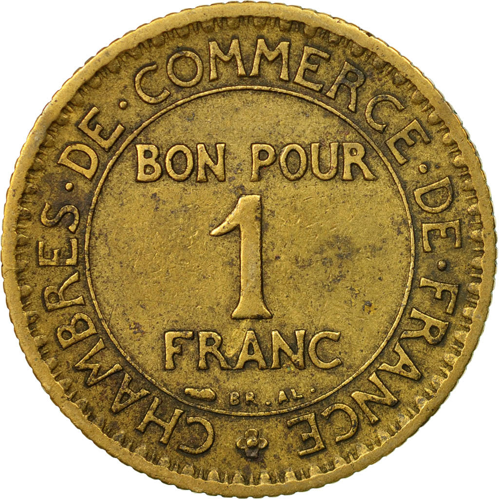 Coin, France, Chambre de commerce, Franc, 1922, Paris, EF(40-45)