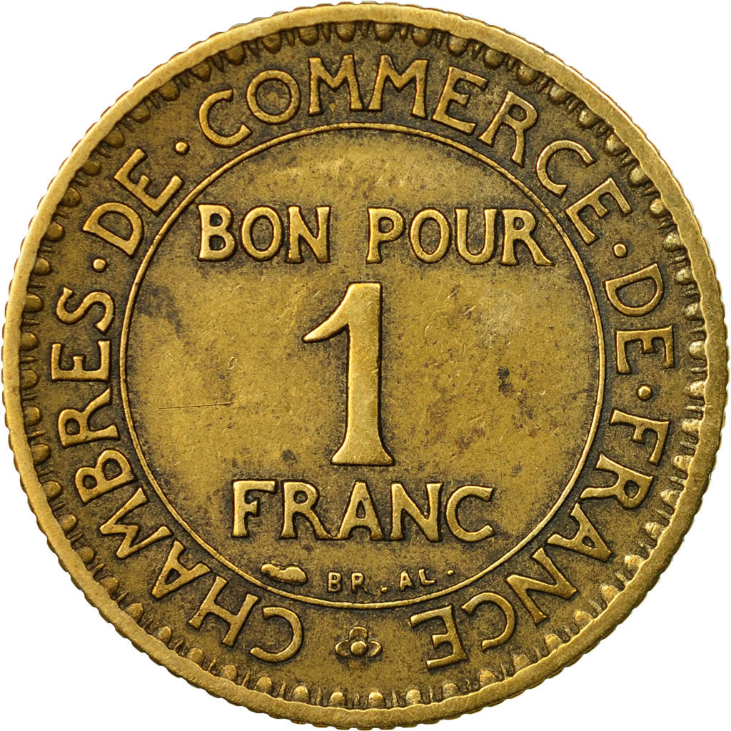 Coin, France, Chambre de commerce, Franc, 1923, Paris, EF(40-45)