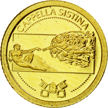 Liberia, 12 Dollars, Chapelle Sixtine, 2010, FDC, Or