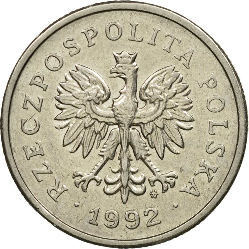 Moneda, Polonia, Zloty, 1992, Warsaw, MBC, Cobre - níquel, KM:282