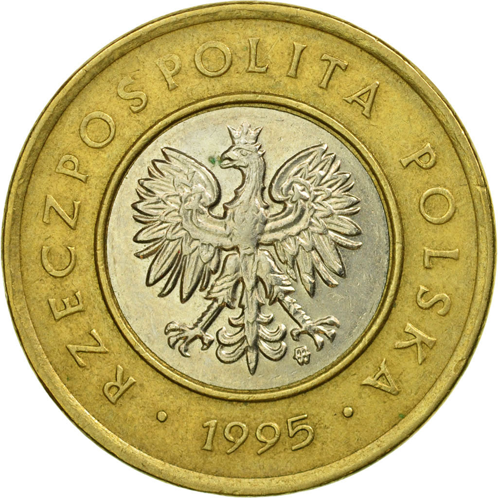 Moneda, Polonia, 2 Zlote, 1995, Warsaw, MBC, Bimetálico, KM:283