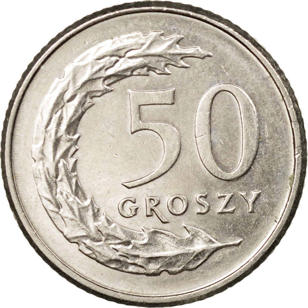 Coin, Poland, 50 Groszy, 2009, Warsaw, EF(40-45), Copper-nickel, KM:281