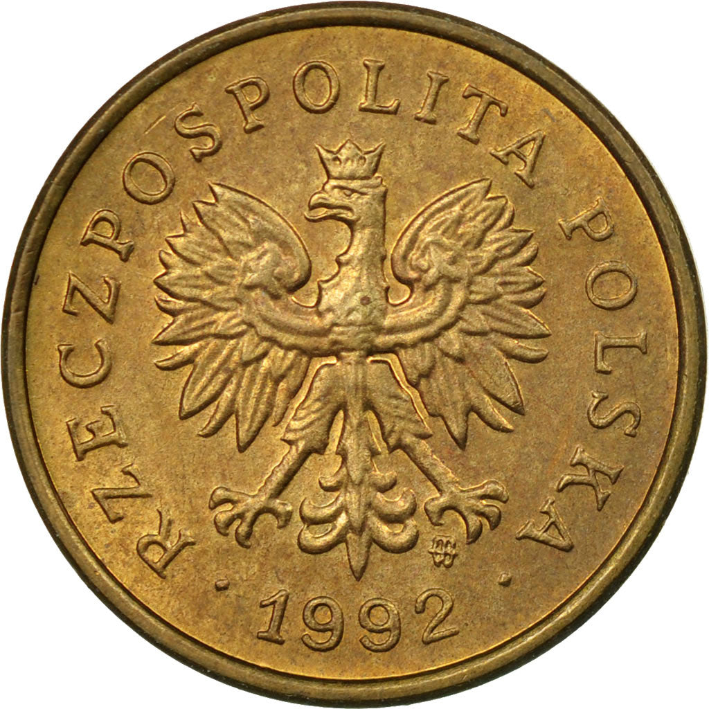 Moneta, Polonia, 2 Grosze, 1992, Warsaw, BB, Ottone, KM:277