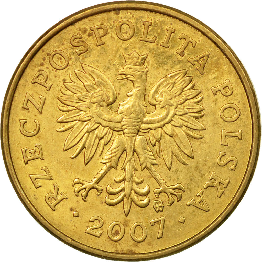 Coin, Poland, 2 Grosze, 2007, Warsaw, EF(40-45), Brass, KM:277