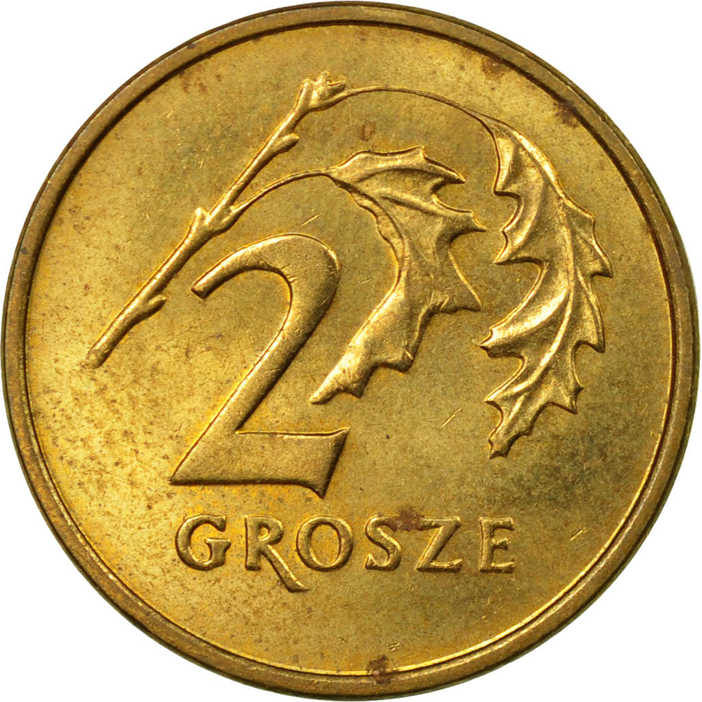 Moneta, Polonia, 2 Grosze, 2002, Warsaw, BB, Ottone, KM:277