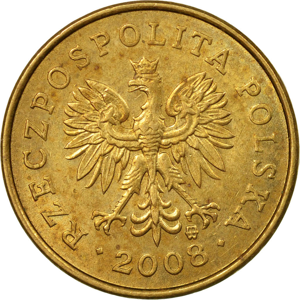 Moneta, Polonia, 2 Grosze, 2008, Warsaw, BB, Ottone, KM:277