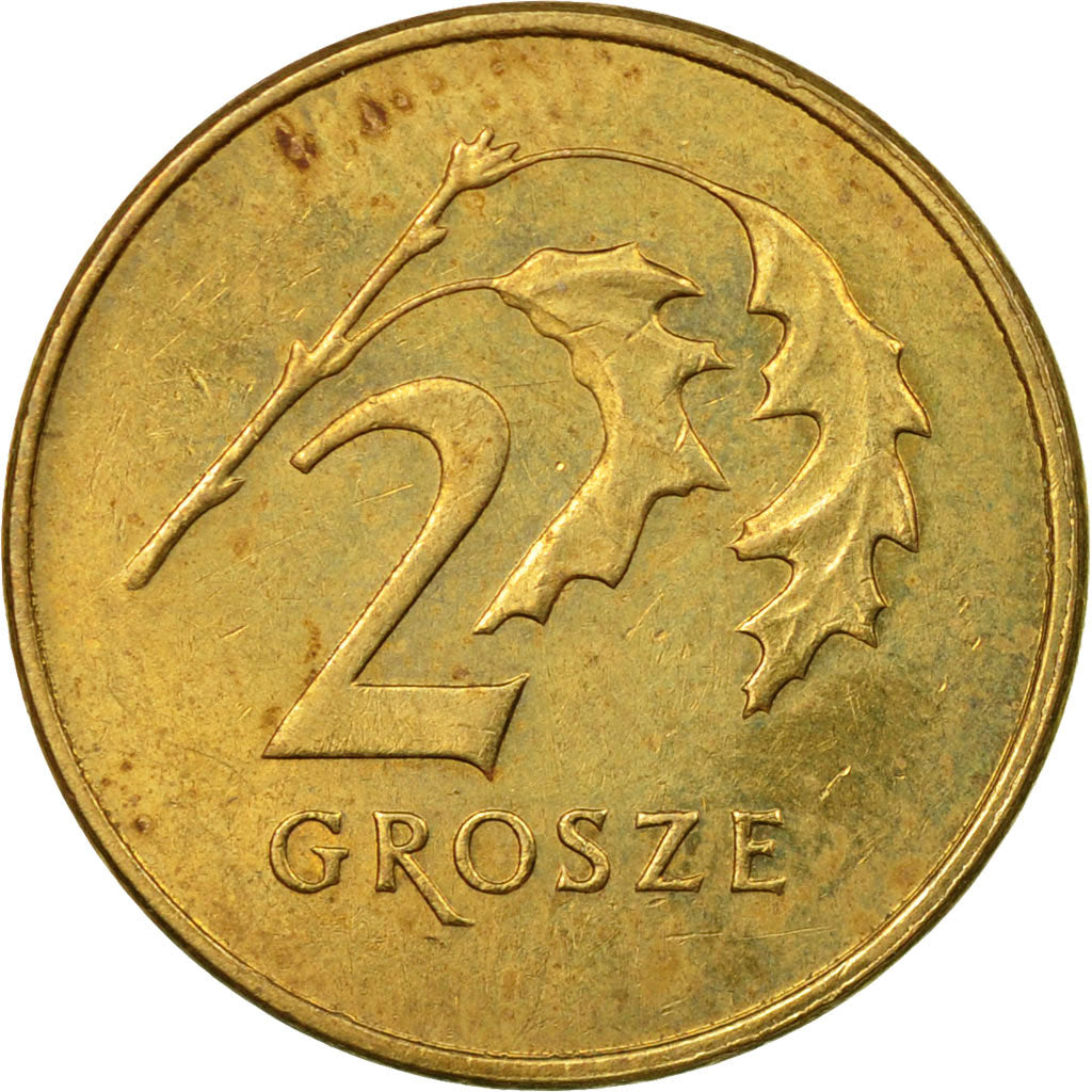 Moneta, Polonia, 2 Grosze, 2008, Warsaw, BB, Ottone, KM:277