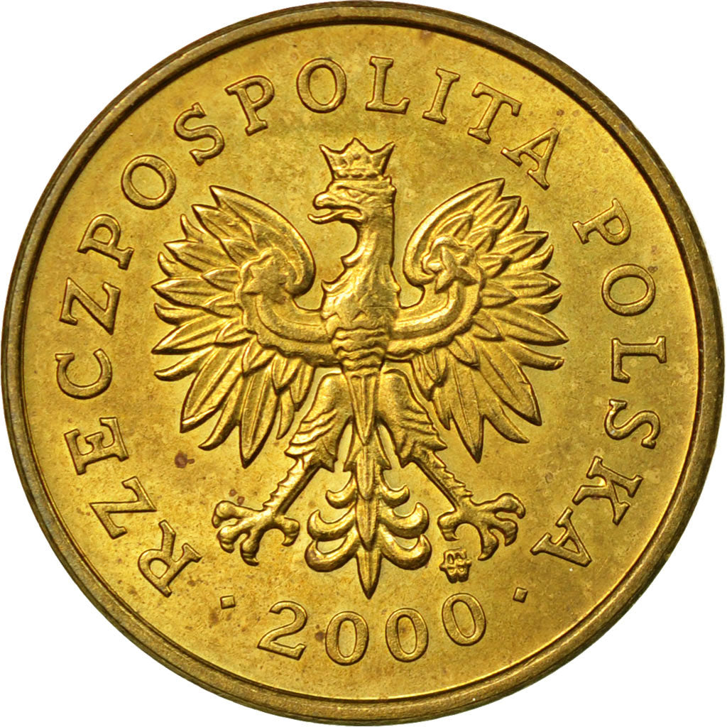 Coin, Poland, 2 Grosze, 2000, Warsaw, EF(40-45), Brass, KM:277