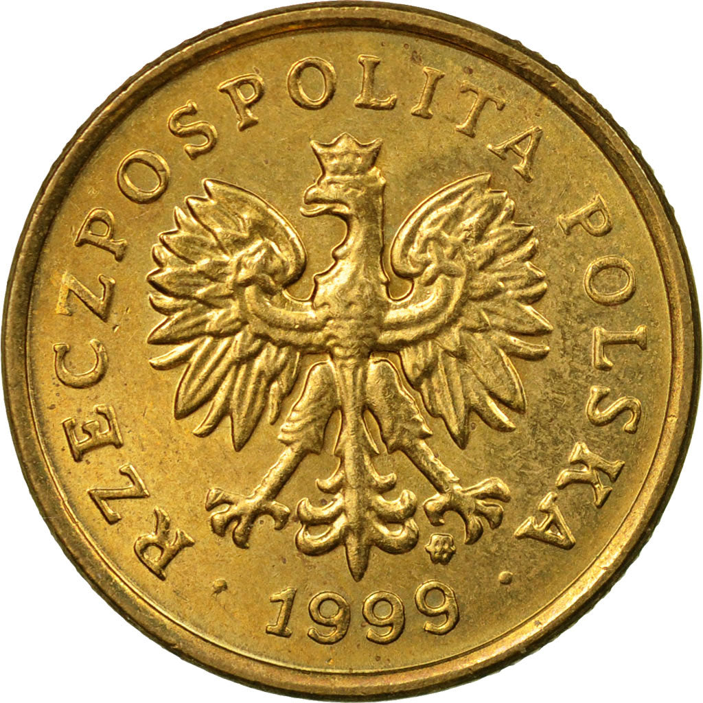 Monnaie, Pologne, 5 Groszy, 1999, Warsaw, TTB, Laiton, KM:278
