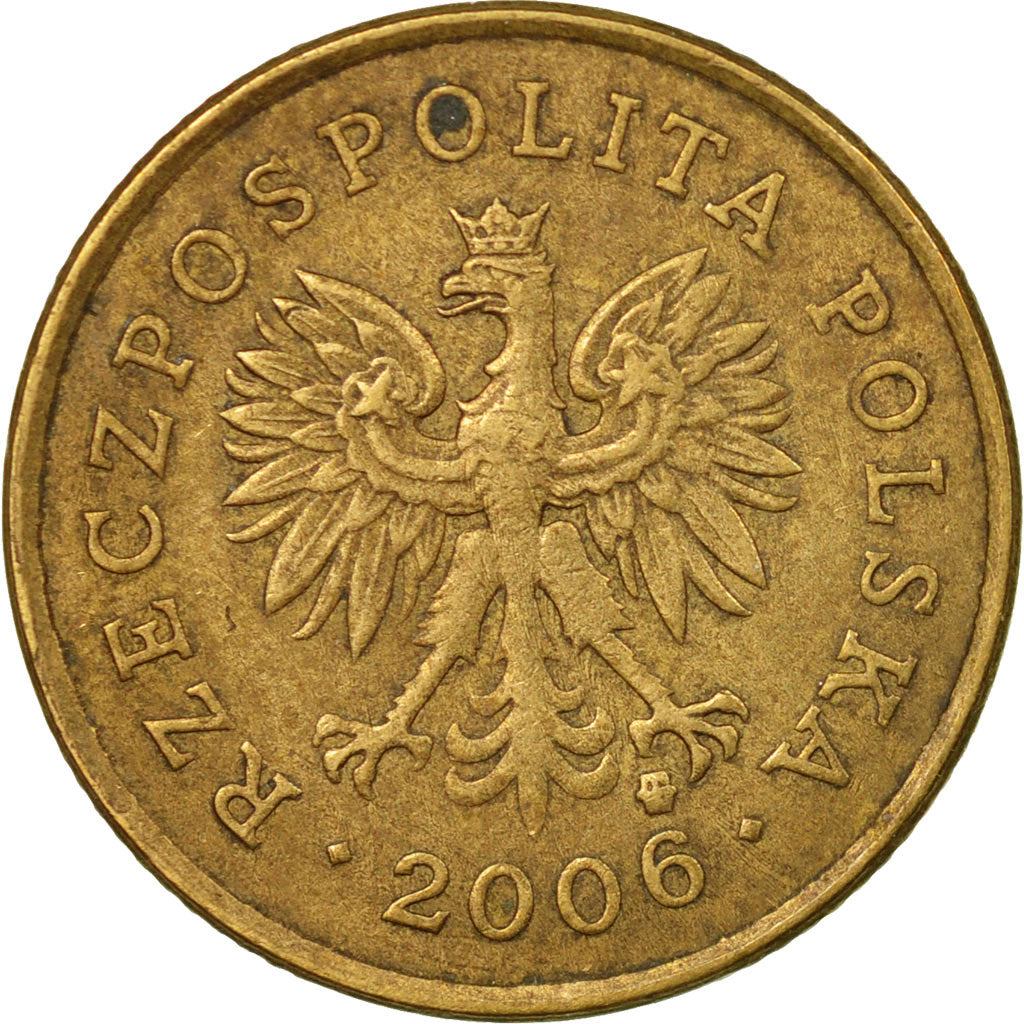 Coin, Poland, 5 Groszy, 2006, Warsaw, EF(40-45), Brass, KM:278