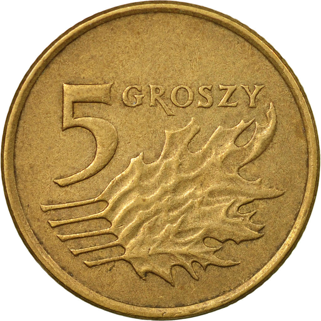 Coin, Poland, 5 Groszy, 2006, Warsaw, EF(40-45), Brass, KM:278