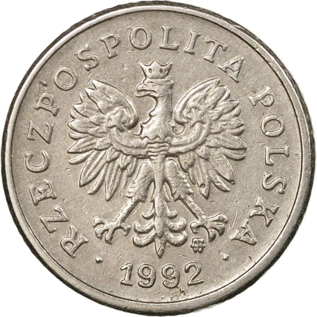 Moneta, Polonia, 10 Groszy, 1992, Warsaw, BB, Rame-nichel, KM:279