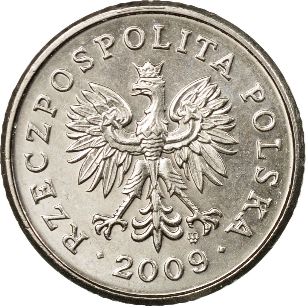 Moneta, Polonia, 10 Groszy, 2009, Warsaw, BB, Rame-nichel, KM:279