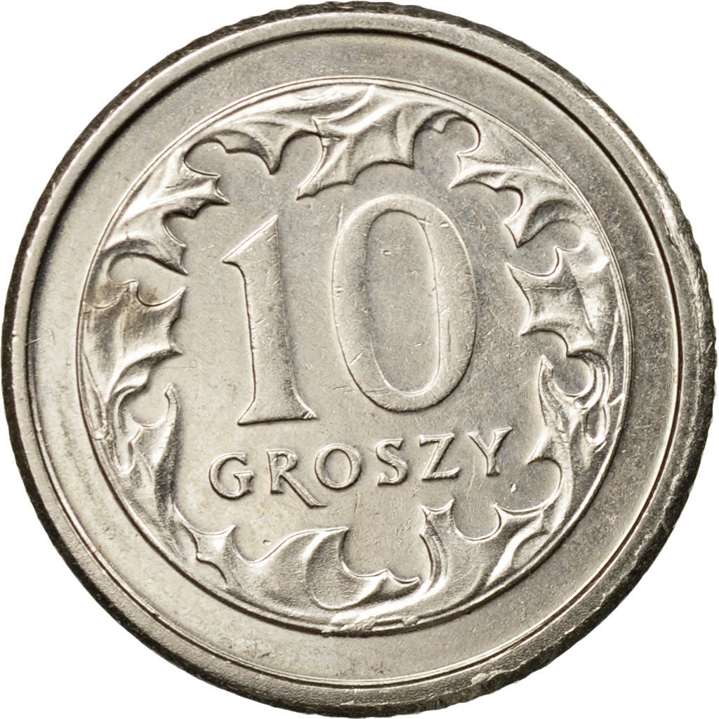 Moneta, Polonia, 10 Groszy, 2009, Warsaw, BB, Rame-nichel, KM:279