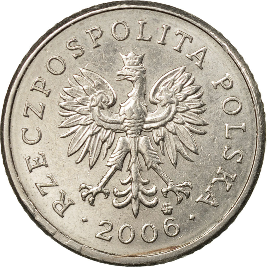 Coin, Poland, 10 Groszy, 2006, Warsaw, EF(40-45), Copper-nickel, KM:279
